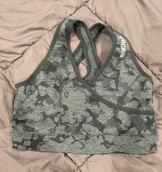 Gymshark Camo Sports Bra Green Size M - $25 (45% Off Retail