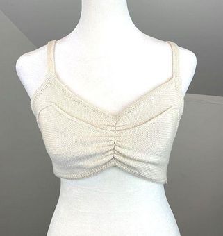 Zara cream knit bralette