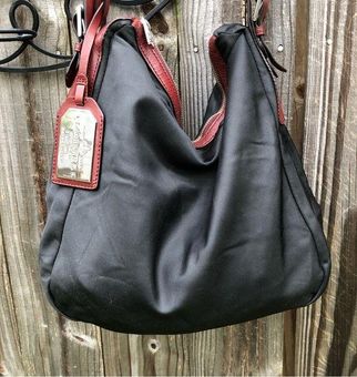 Ralph Lauren BLACK NYLON /LEATHER SHOULDER STRAP PURSE BOHO - $56 - From  Christine