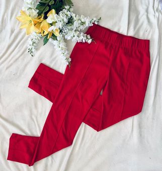 BCBGMAXAZRIA Maria Slim Straight Leg Pants Red Size XXS 70