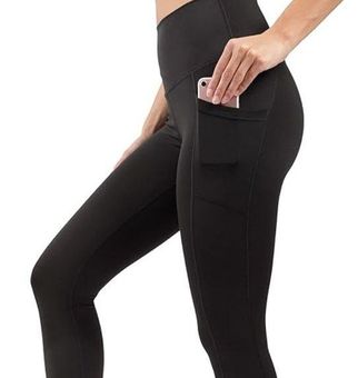 90 Degree By Reflex Womens High Waist Elastic Free Ankle Length Wonderlink  Leggings with Side Pockets