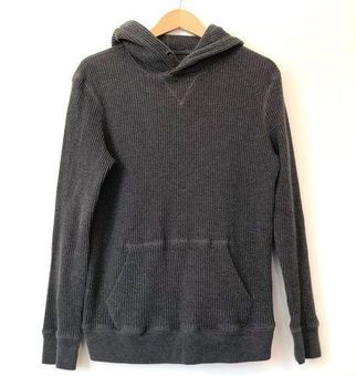 Waffle-Knit Thermal Hoodie