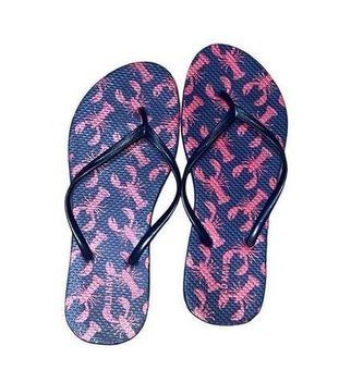 Red flip flops old on sale navy