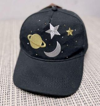 The Moon Market & Layne new black star galaxy embroidered hat OSFM