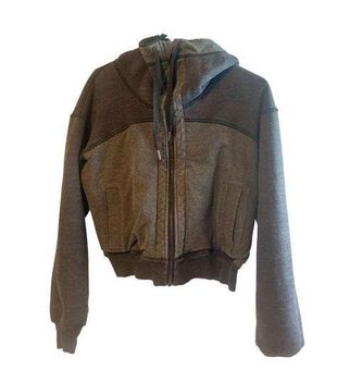Lululemon reversible Sherpa jacket size 4/6 (no tag) gray and black