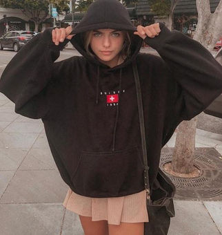 Brandy Melville black oversized hoodie - $55 - From dilan