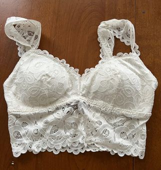 White Lace Bralette - Gilly Hicks, Size Medium