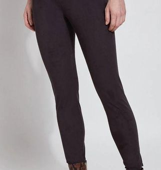 Lysse Faux Suede High-Waisted Black Leggings Small S - $25