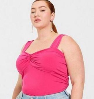 Torrid Size 3(3X)(22-24)Pink Peacock Studio Knit Sweet Heart Twist Crop  Tank Top - $28 New With Tags - From Ginny