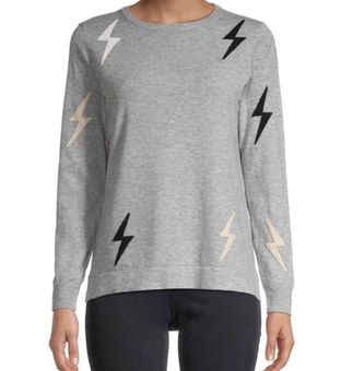 THML lightning Bolt Sweater Gray Size M 