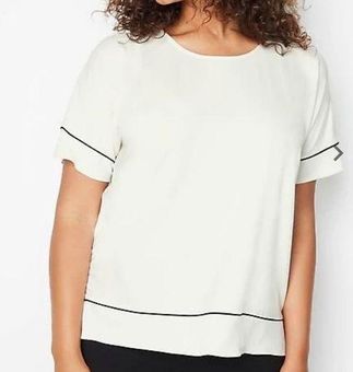 J.Jill Wearever Piped Mixed Media Top NWT Size undefined - $25