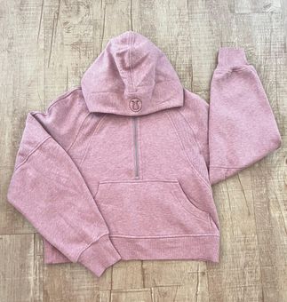 Lululemon NWOT Heathered Pink Taupe Scuba Half Zip Hoodie