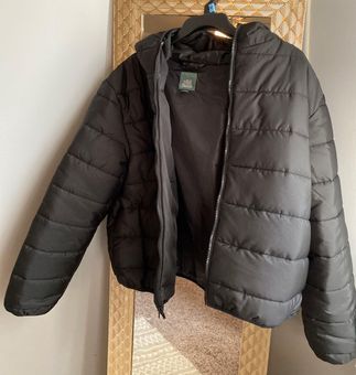 Wild Fable Cropped Puffer Coat Black 