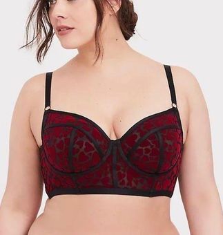 Plus Size - Strappy Mesh Underwire Longline Bra - Stripe Black - Torrid