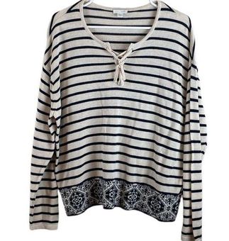 J.Jill Cotton & Modal Striped Sweater Size L Size L - $17 - From