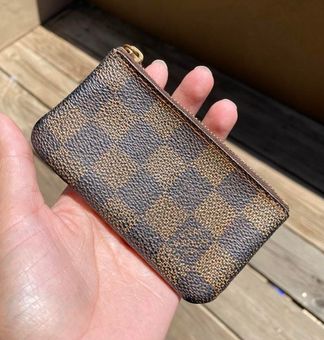 LOUIS VUITTON Key Pouch Damier Ebene Coin Purse Card Wallet