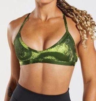 Gymshark NWT GS POWER MINIMAL SPORTS BRA Moss Olive Print Size XS - $40  (52% Off Retail) New With Tags - From Melodie
