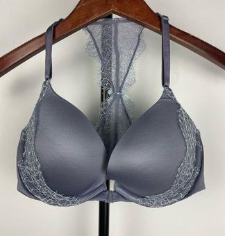 Victoria's Secret, Intimates & Sleepwear, Victorias Secret Racerback Grey  Lace Bralette