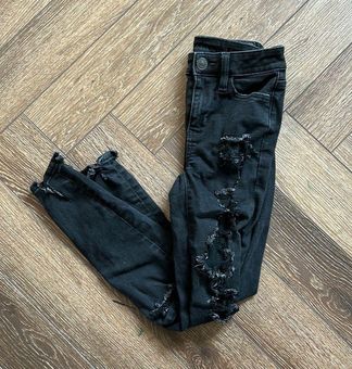 American Eagle Black Ripped Jeans Size 00 - $13 (74% Off Retail) - From Zara