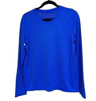 Lululemon Breeze By Long Sleeve Wild Bluebell Train Run Shirt