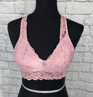 No Boundaries pullover lace bra w/criss cross back removable pads