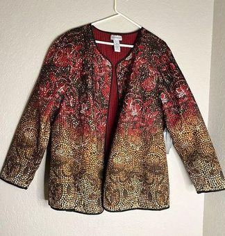 Catherines Open Quilted Jacket Multicolored Print Polyester Women's 2x new  Size XXL - $50 New With Tags - From Samantha
