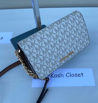 Michael Kors Logo Smartphone Crossbody Bag Color Vanilla 