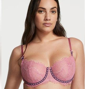 Victoria's Secret Victoria Secret Wicked Unlined Bow Balconette Bra Pink  Size undefined - $36 New With Tags - From Yulianasuleidy
