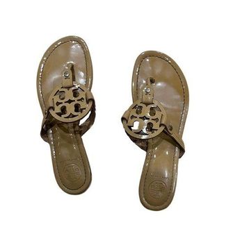 Shop Tory Burch Miller Patent Leather Thong Sandals