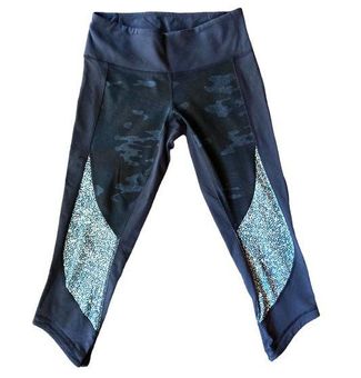 Lululemon Wunder Under Crop Blue Camo Pebble Inkwell Leggings size 6 - $23  - From Rukiya