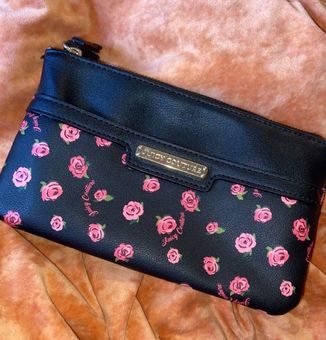 Juicy Couture rose wallet handbag Black 15 62 Off Retail