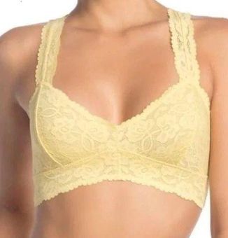 Free People Intimately Galloon Lace Racerback Bralette Lemon Water Ice  Yellow M Size M - $13 New With Tags - From Tami