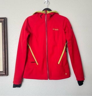 Columbia Titanium Omni-Heat Hooded Red/Yellow Jacket Size