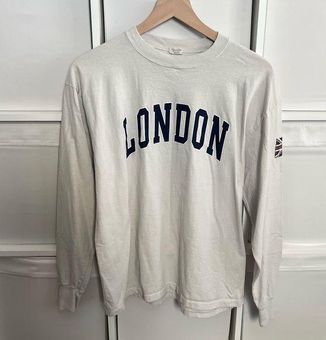 BRANDY MELVILLE grey oversized long sleeves shirt with graphic prints