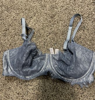 Victoria's Secret Silver Glitter Bra Size M - $12 (81% Off Retail