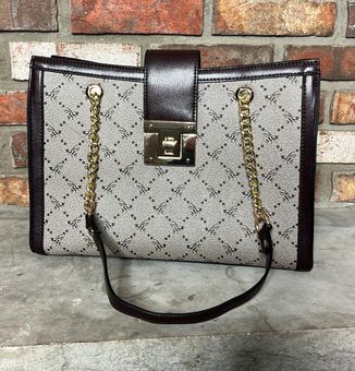 Chain Strap Shoulder Bag - Light Grey