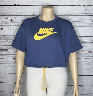 Nike drawstring 2025 waist cropped sweatshirt