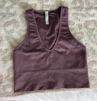 Aurora Seamless Crop Rib Tank