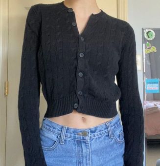 Brandy Melville, Sweaters, Black Cropped Sweater From Brandy Melville