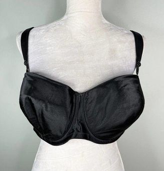 Cacique, Intimates & Sleepwear, Cacique Black Satin Lightly Lined 44dd Bra