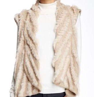 Elliatt Dune Drape Genuine Rabbit Fur Vest Size M - $47 New With Tags -  From Natearia