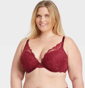Women's Sublime Lace Plunge Push-Up Bra - Auden Red 40 DDD NWT Size  undefined - $10 New With Tags - From Sonya