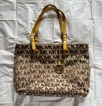 Michael Michael Kors Large Monogram Tote Bag - Brown for Women