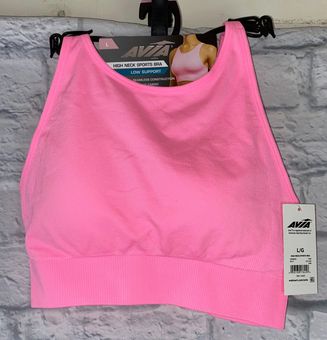 Avia 1 Avia NWT High Neck sports bra w/low support cross cross back straps  pink sz LG - $15 New With Tags - From Joanne