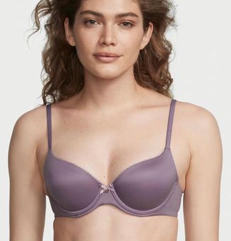 Victorias Secret Lined Demi Smooth Cup Underwire Gray Bra Size 32DD