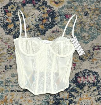 Urban Outfitters Out From Under Modern Love Corset White Size L