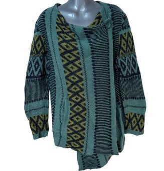 J.Jill Sweater Blue Green Wool Alpaca Asymmetrical Women's Size Medium  Petite - $45 - From Julie