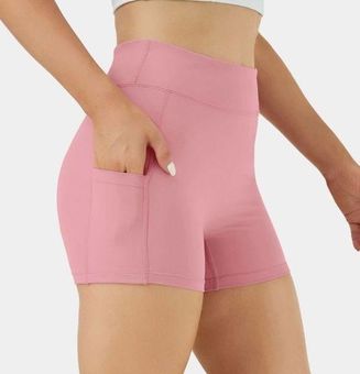 Halara Cloudful Air High Waisted Side Pocket Yoga Pink Dolphin Shorts 3.5  Small - $17 New With Tags - From Gianna
