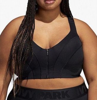 Ivy Park Adidas X IVP Zip Front Medium Impact Sports Bra Black 4X - $100 -  From Laura