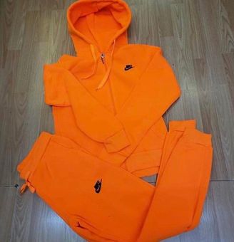 nike orange sweat suit